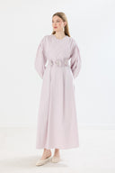 Brook Ruched Sleeve Dress with Waist Detail