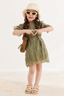 Gathered Detail Voile Dress