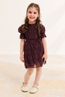 Gathered Detail Voile Dress