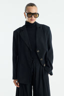 Benetti Button-Detail Jacket and Trousers Suit