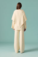 Shawl Detail Knit Trouser Set