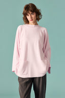 Scarf-Collar Knitted Sweater