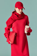 Belted Basic Knit Dress