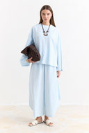 Linen Trousers Set with Waist Tie Detail