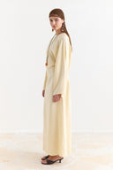 Linen Dress with Wide Sleeve Detail