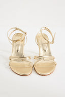 Crisscross Leather Heeled Shoes