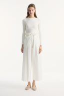 Wide Leg Cotton Trousers