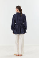 Celeste Button-Down Shirt with Ruffles