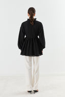 Celeste Button-Down Shirt with Ruffles