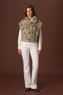 Faux Fur Vest with Pocket Detail