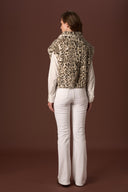 Faux Fur Vest with Pocket Detail