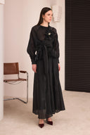 Skirt Set with Flower Buckle and Tie Detail