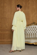 Ciel Belted Ruffled Chiffon Dress