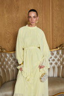 Ciel Belted Ruffled Chiffon Dress