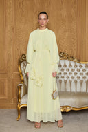 Ciel Belted Ruffled Chiffon Dress