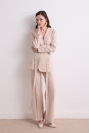 Çift Kemerli Blazer Takım