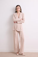 Çift Kemerli Blazer Takım