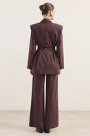 Double-Belted Denim Set
