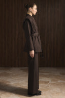 Double-Belted Denim Set