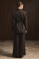 Double-Belted Denim Set