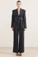 Double-Belted Denim Set