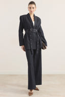 Double-Belted Denim Set