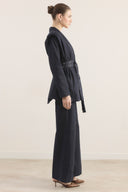 Double-Belted Denim Set