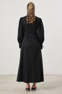 Snap-Button Detail Compact Satin Dress