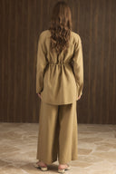 Snap-Button Detail Trouser Set