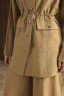 Snap-Button Detail Trouser Set