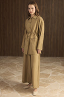 Snap-Button Detail Trouser Set