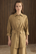 Snap-Button Detail Trouser Set
