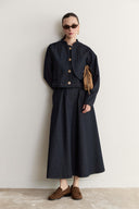 Cleo Denim Overall Skirt Set