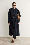Cleo Denim Overall Skirt Set