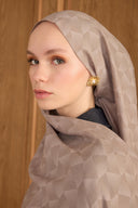 Cotton Monogram Geometrik Desen Şal