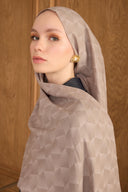 Cotton Monogram Geometrik Desen Şal