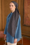 Cotton Monogram Geometrik Desen Şal