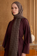 Cotton Monogram Geometrik Desen Şal