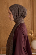 Cotton Monogram Geometrik Desen Şal