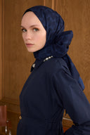 Cotton Monogram Geometrik Desen Şal