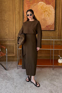 Cullen Linen Set with Bow Skirt