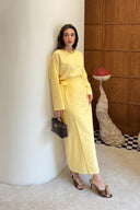 Cullen Linen Set with Bow Skirt