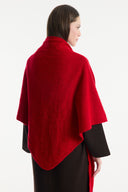 Front-Tie Knit Shawl Scarf