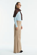 Flared Suede Pants