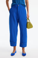 Button-Detailed Carrot-Fit Trousers