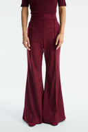 Flared Suede Pants
