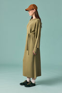 Belted Basic Knit Dress