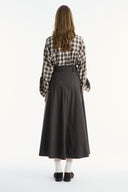 Belted Pleated Skirt