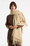 Soft Textured Tassel Shoulder Shawl Scarf