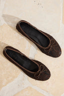 Lace Bow Ballet Flats